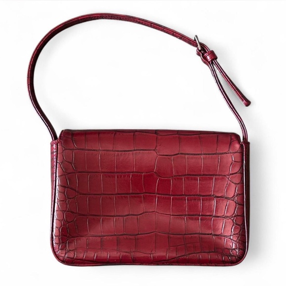ESPRIT Red Croc Shoulder Bag - Picture 2 of 2